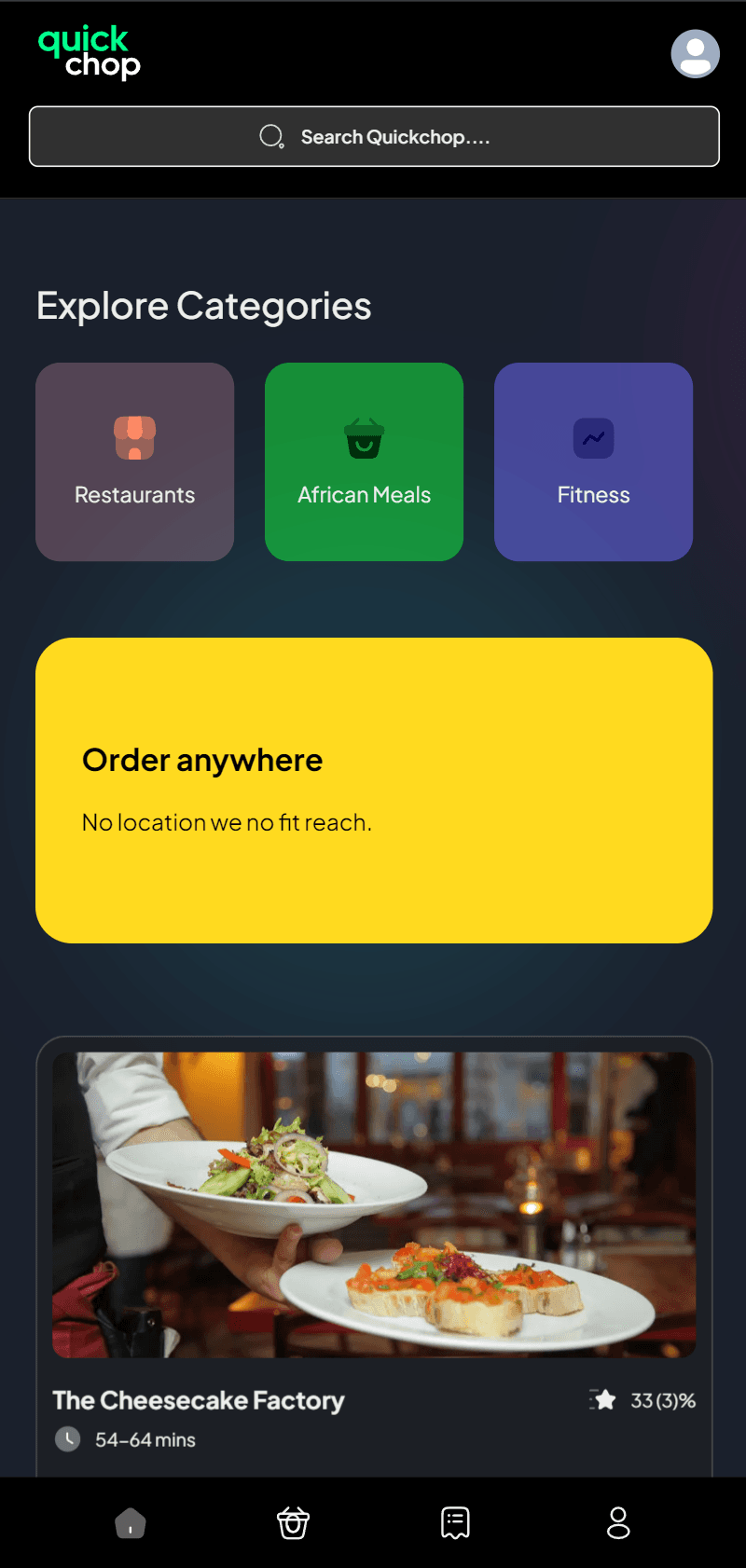 Quickchop mobile preview